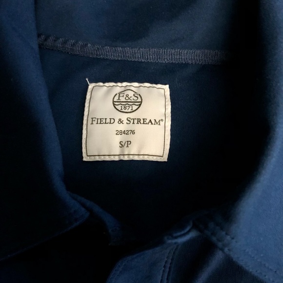 Polo Classic Shirt by Field & Stream in Light Navy Blue Size Small in EUC - Picture 5 of 12